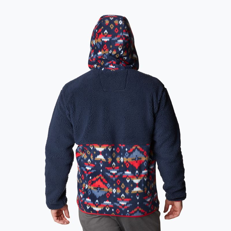 Bluza polarowa męska Columbia Backbowl Sherpa coll navy/coll navy rocky mtn print 2