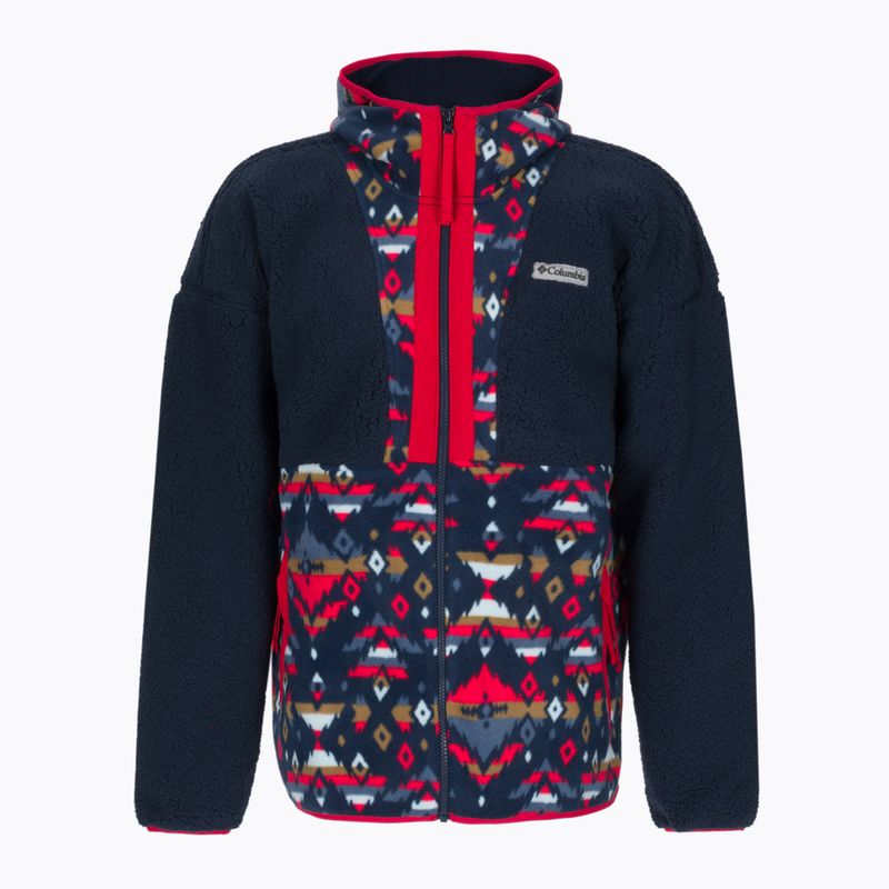 Bluza polarowa męska Columbia Backbowl Sherpa coll navy/coll navy rocky mtn print 7