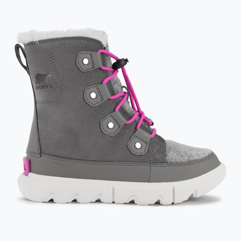 Śniegowce juniorskie Sorel Sorel Explorer Lace quarry/bright lavender 2
