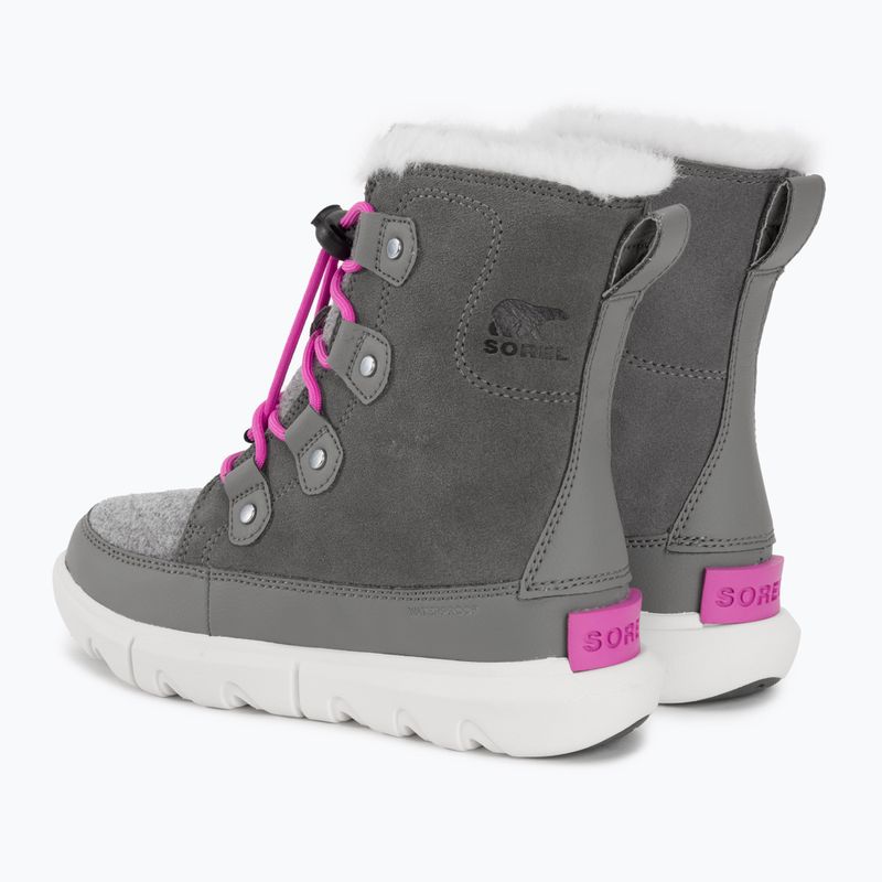 Śniegowce juniorskie Sorel Sorel Explorer Lace quarry/bright lavender 3