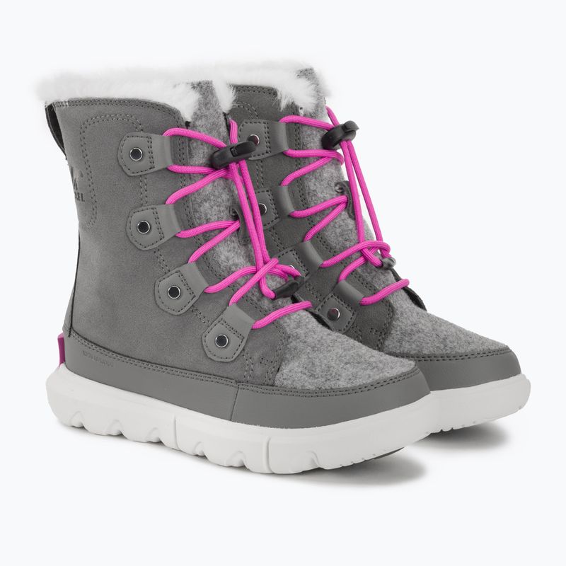 Śniegowce juniorskie Sorel Sorel Explorer Lace quarry/bright lavender 4