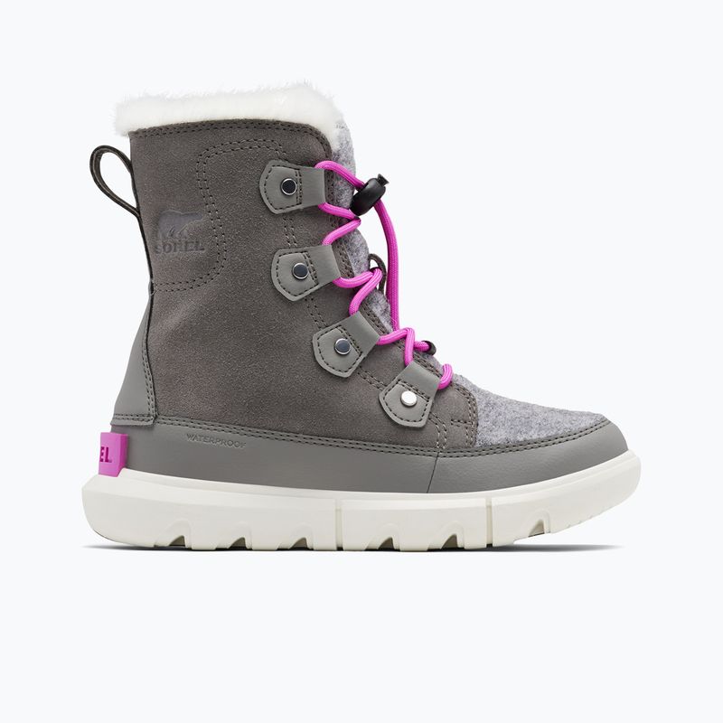 Śniegowce juniorskie Sorel Sorel Explorer Lace quarry/bright lavender 7