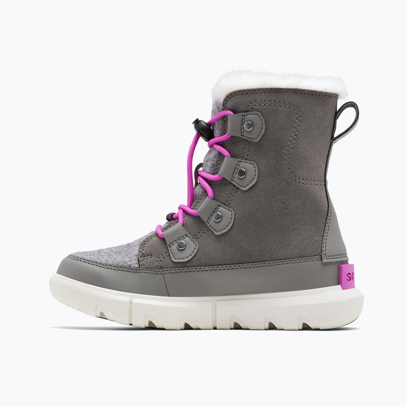 Śniegowce juniorskie Sorel Sorel Explorer Lace quarry/bright lavender 8