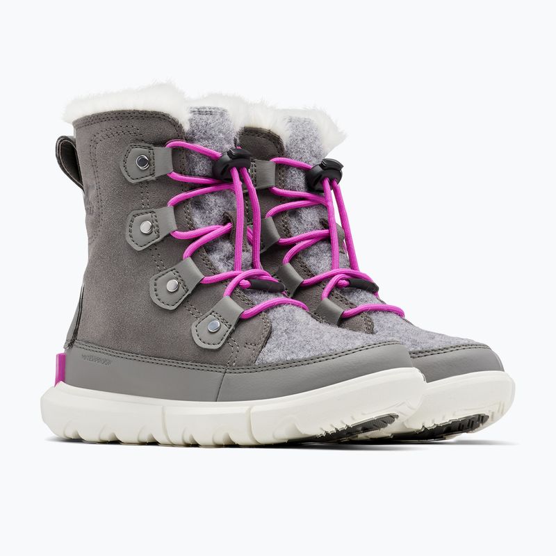 Śniegowce juniorskie Sorel Sorel Explorer Lace quarry/bright lavender 9