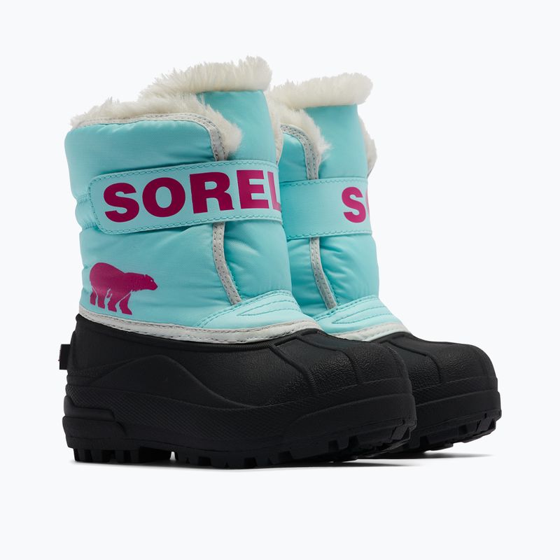 Śniegowce dziecięce Sorel Snow Commander ocean surf/cactus pink 7