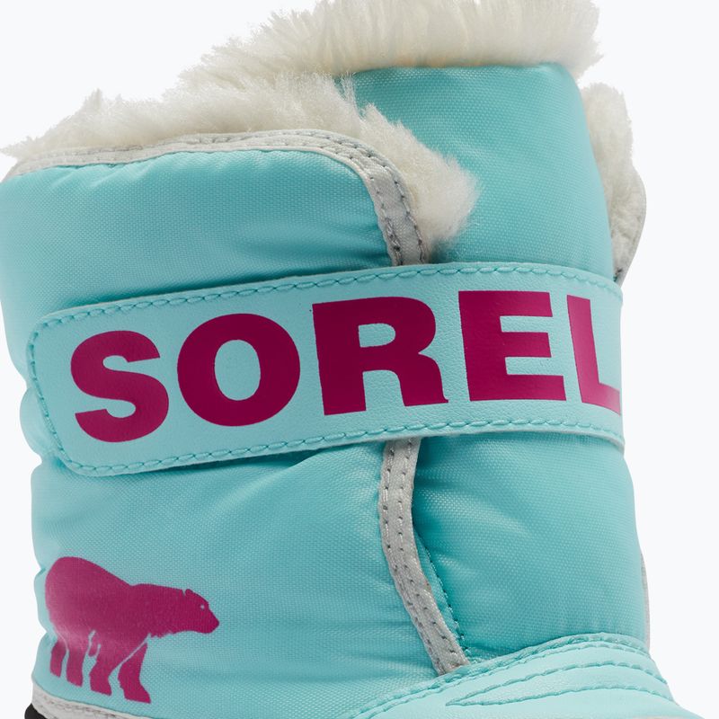 Śniegowce dziecięce Sorel Snow Commander ocean surf/cactus pink 12