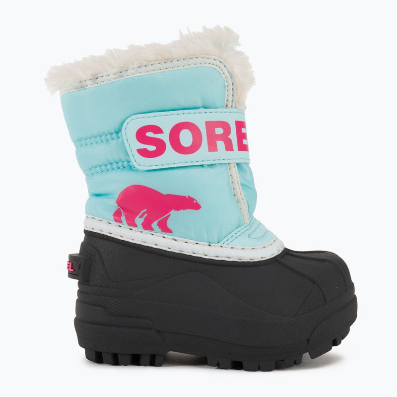 Śniegowce dziecięce Sorel Snow Commander ocean surf/cactus pink 2