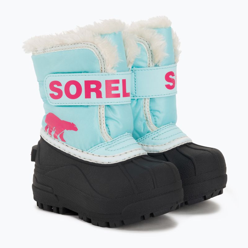 Śniegowce dziecięce Sorel Snow Commander ocean surf/cactus pink 4