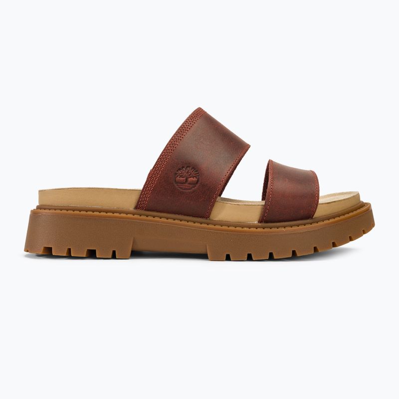 Klapki damskie Timberland Clairemont Way dark red full grain 2
