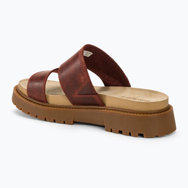 Klapki damskie Timberland Clairemont Way dark red full grain 3