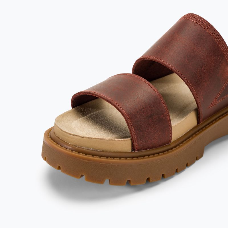 Klapki damskie Timberland Clairemont Way dark red full grain 7