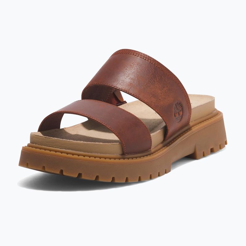 Klapki damskie Timberland Clairemont Way dark red full grain 8