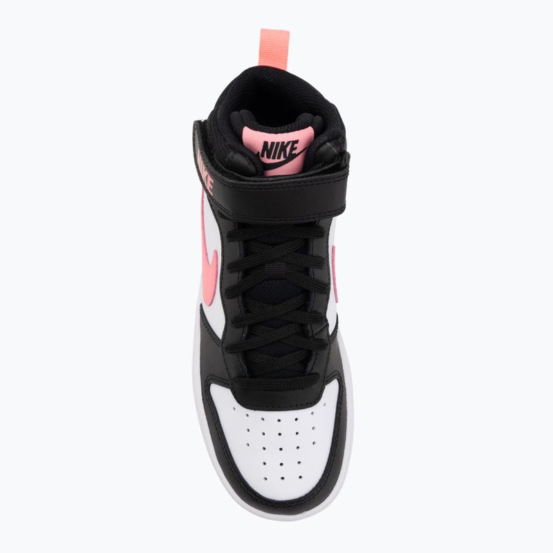 Buty dziecięce Nike Court Borough Mid 2 black/sunset pulse/white 5