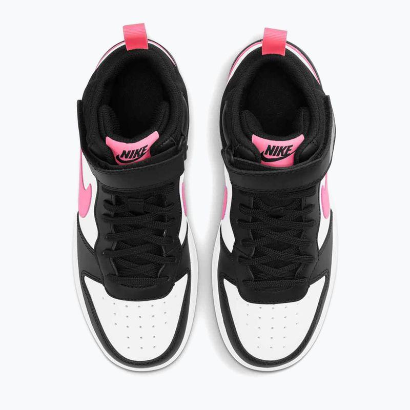 Buty dziecięce Nike Court Borough Mid 2 black/sunset pulse/white 10