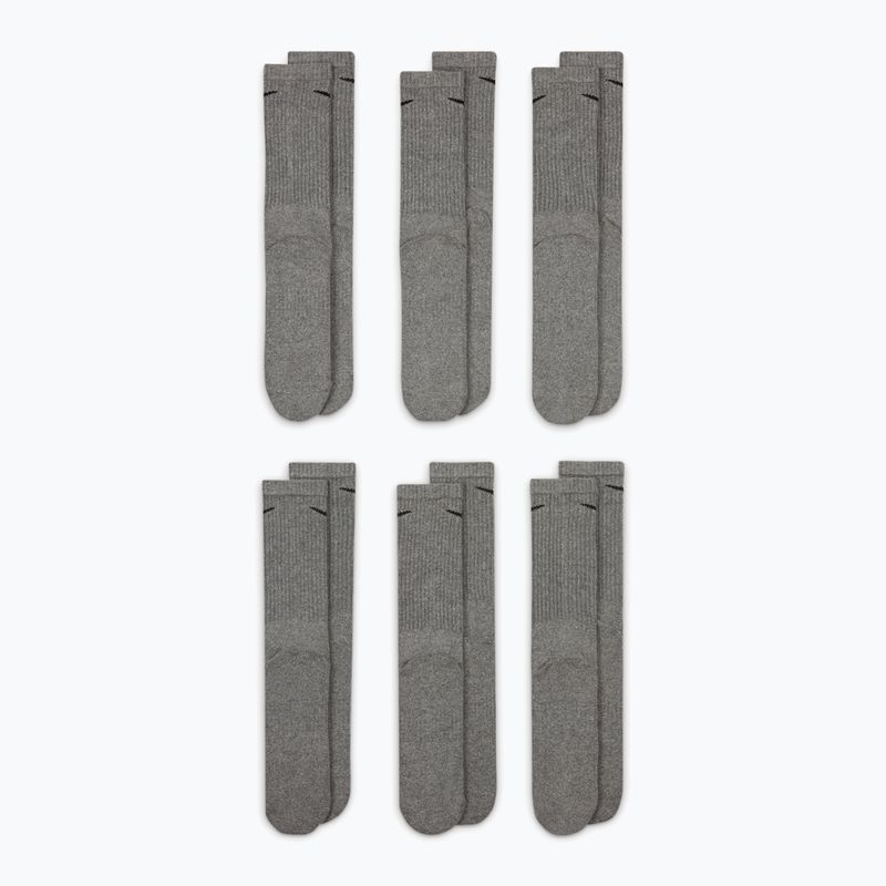 Skarpety Nike Everyday Cushioned 6 par carbon heather/black 2