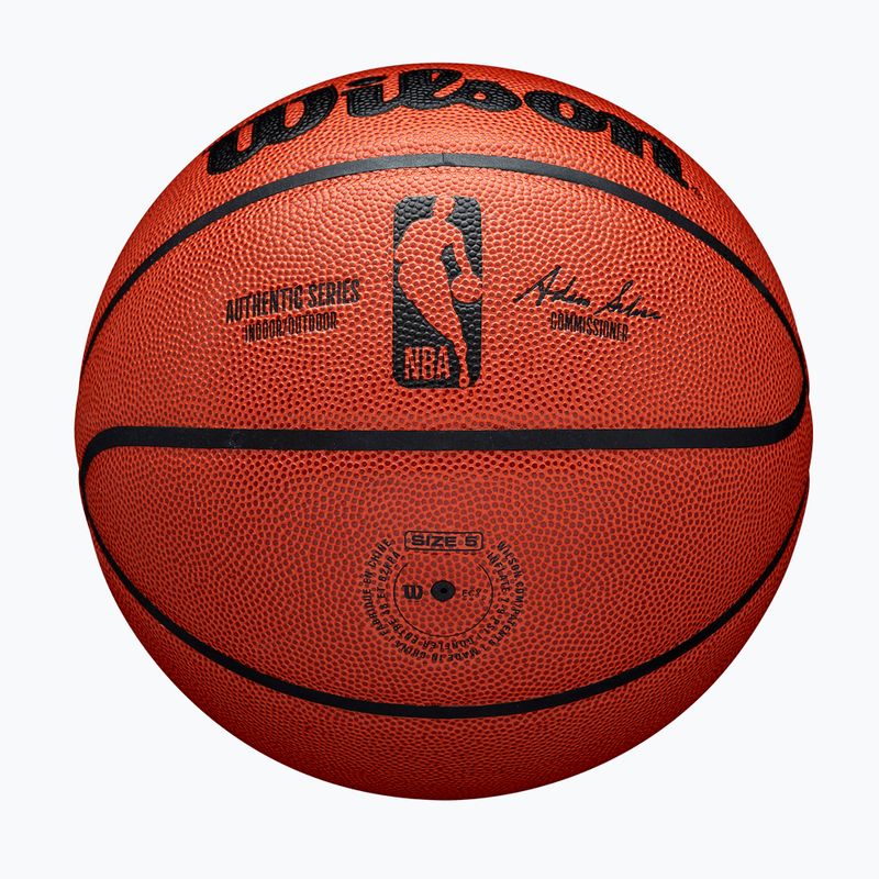Piłka do koszykówki Wilson NBA Authentic Indoor Outdoor orange rozmiar 5 6