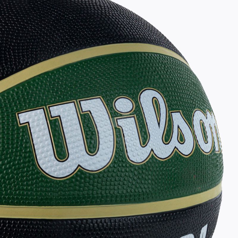 Piłka do koszykówki Wilson NBA Team Tribute Milwaukee Bucks green rozmiar 7 4