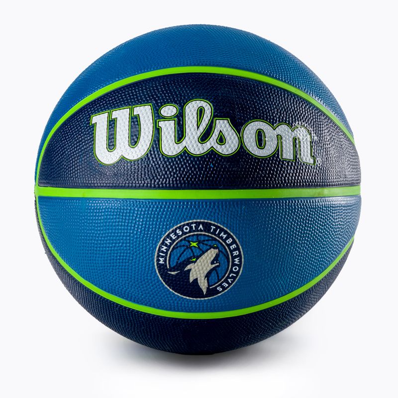 Piłka do koszykówki Wilson NBA Team Tribute Minnesota Timberwolves blue rozmiar 7