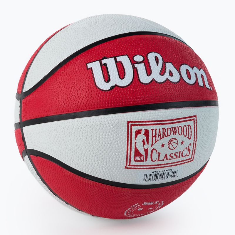 Piłka do koszykówki dziecięca Wilson NBA Team Retro Mini Portland Trail Blazers red rozmiar 3 2