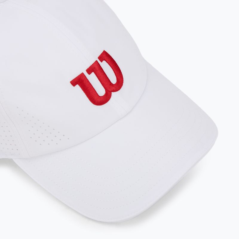 Czapka z daszkiem Wilson Active Perforated Cap bright white / infrared 3