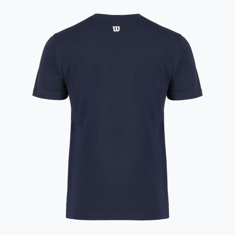 Koszulka tenisowa damska Wilson Team Graphic Script W classic navy script 2