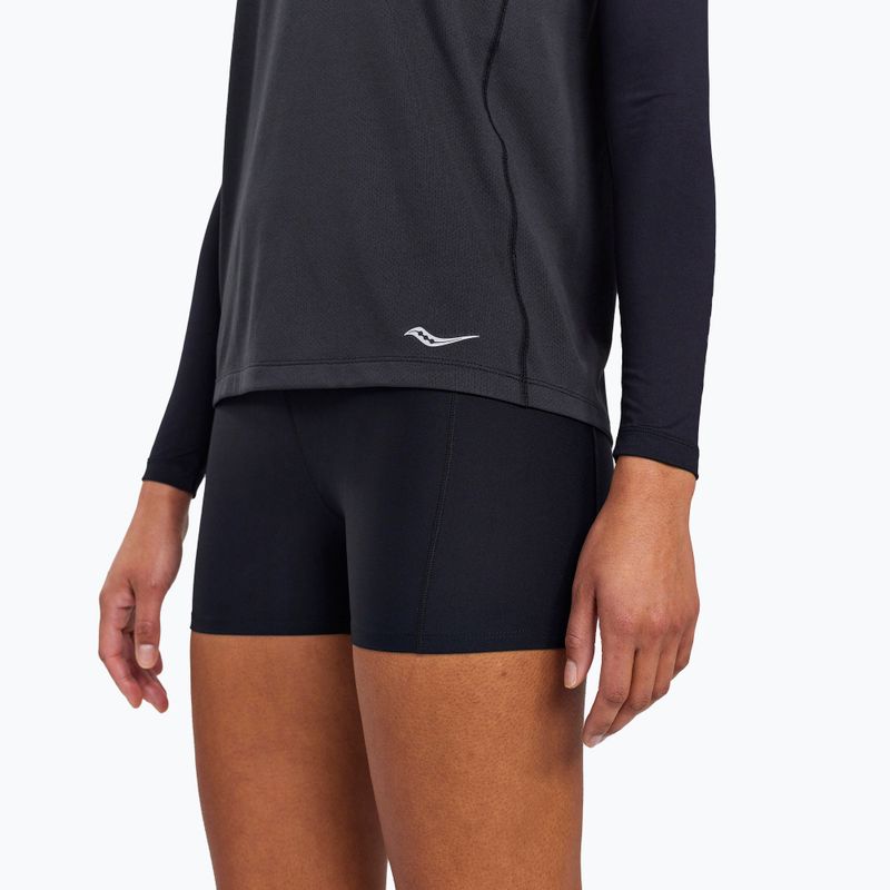 Koszulka do biegania damska Saucony Stopwatch Singlet flame quartz heather 3