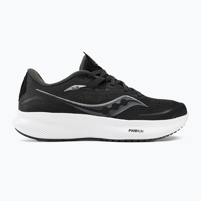 Buty do biegania męskie Saucony Ride 15 black/white 2