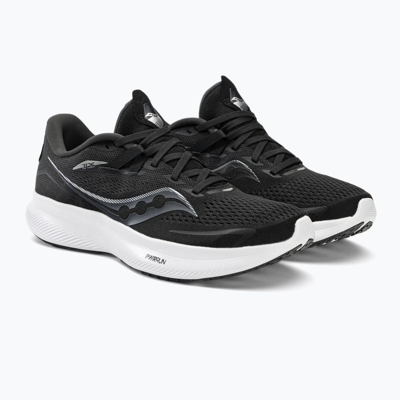 Buty do biegania męskie Saucony Ride 15 black/white 4