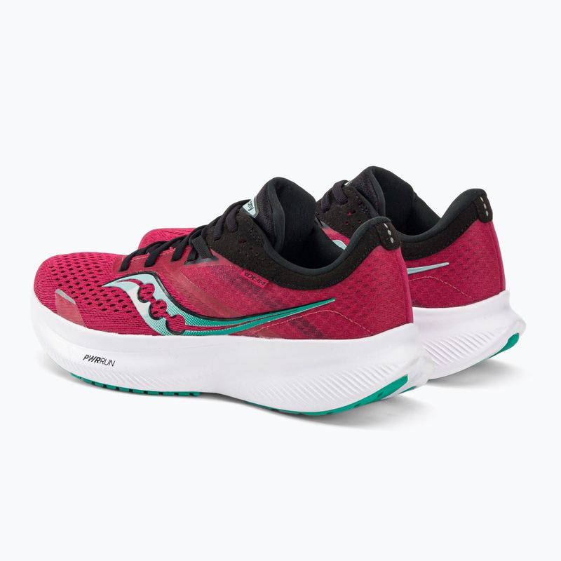Buty do biegania damskie Saucony Ride 16 rose/black 3