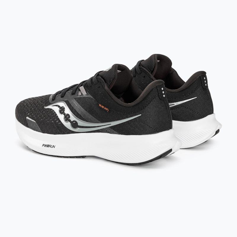 Buty do biegania męskie Saucony Ride 16 Wide black/white 3