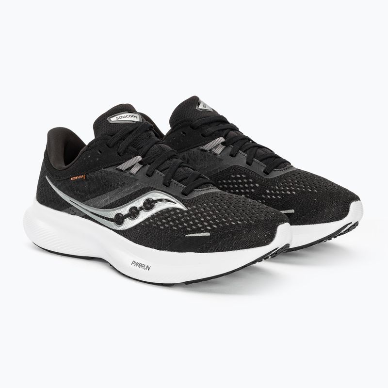 Buty do biegania męskie Saucony Ride 16 Wide black/white 4