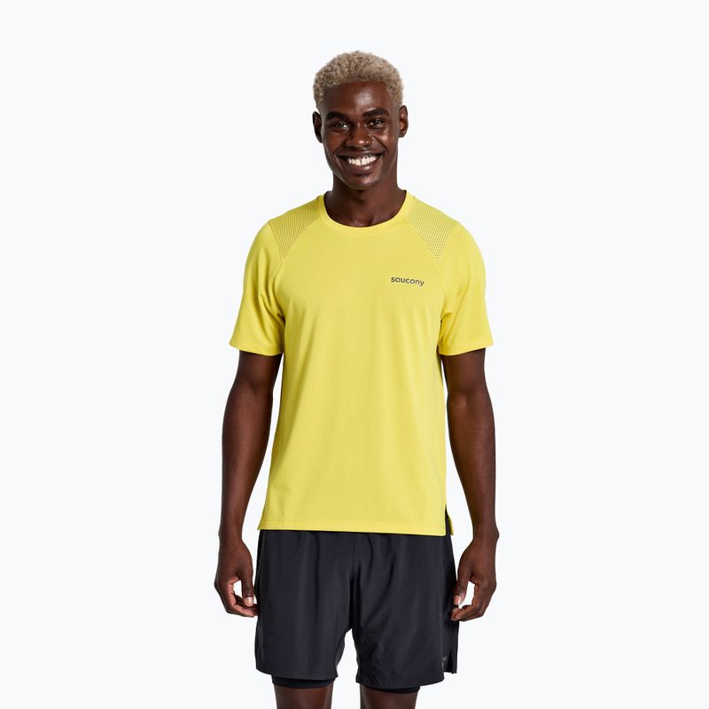 Koszulka do biegania męska Saucony Elevate sulphur