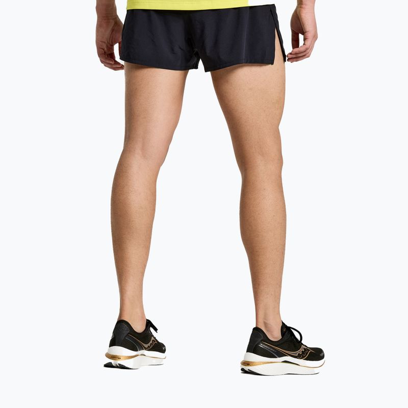 Spodenki do biegania męskie Saucony Outpace 2.5" Split Short black 2