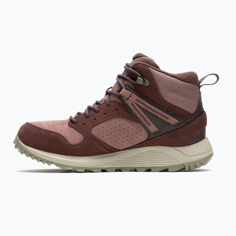 Buty turystyczne damskie Merrell Wildwood Mid Ltr Wp marron/burlwood 8