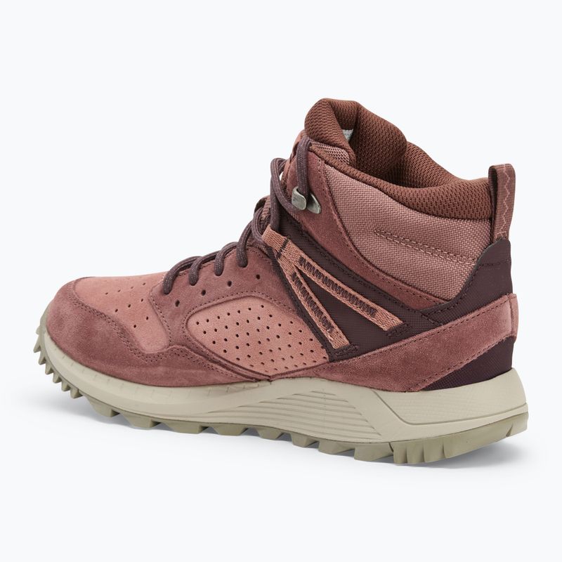 Buty turystyczne damskie Merrell Wildwood Mid Ltr Wp marron/burlwood 3