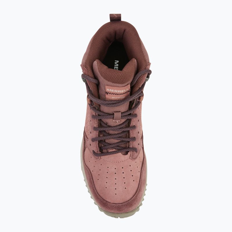 Buty turystyczne damskie Merrell Wildwood Mid Ltr Wp marron/burlwood 5