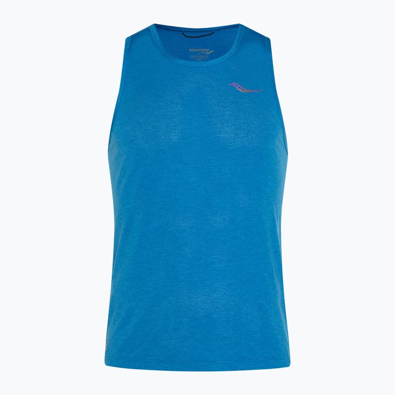 Koszulka do biegania męska Saucony Stopwatch Singlet cobalt heather