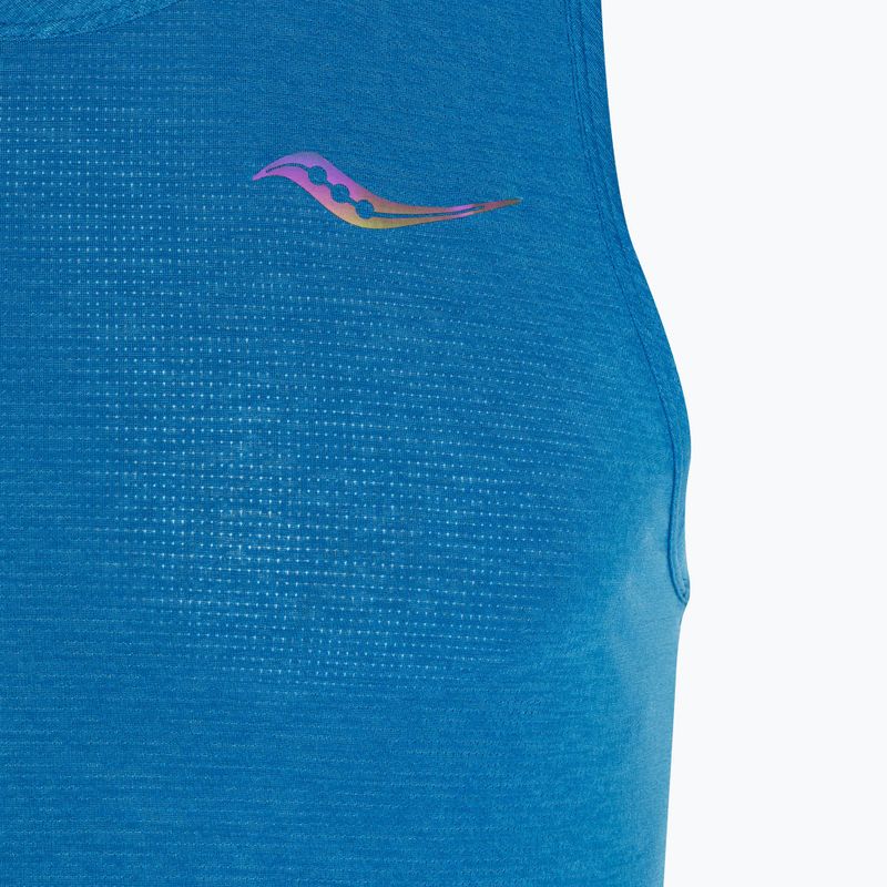 Koszulka do biegania męska Saucony Stopwatch Singlet cobalt heather 3