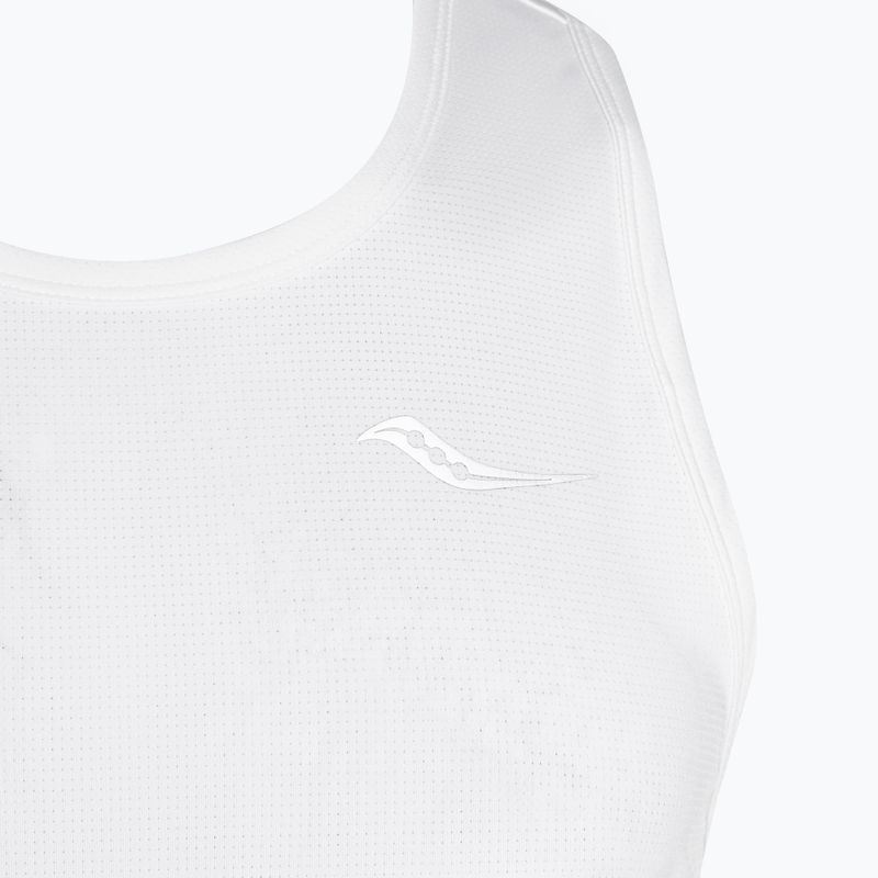 Koszulka do biegania męska Saucony Stopwatch Singlet white 3