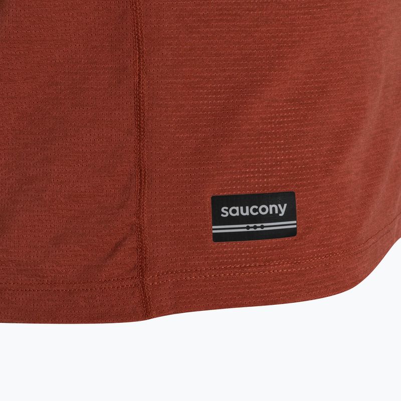 Koszulka do biegania męska Saucony Stopwatch paprika heather 3