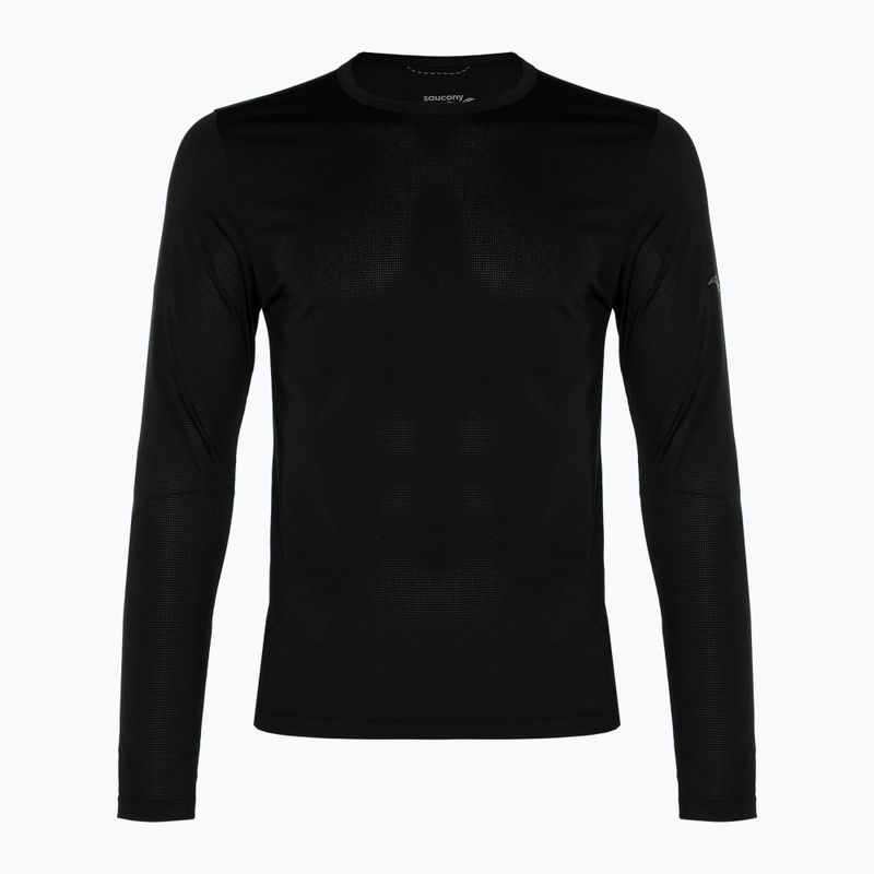 Longsleeve do biegania męski Saucony Stopwatch black