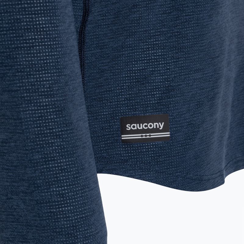 Longsleeve do biegania damski Saucony Stopwatch navy heather 3