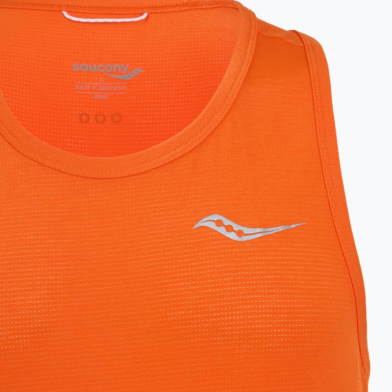 Koszulka do biegania męska Saucony Stopwatch Singlet pepper heather 8