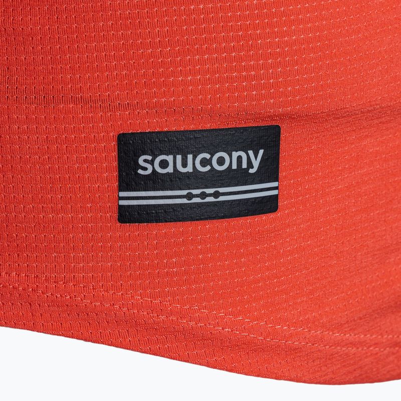 Longsleeve do biegania damski Saucony Stopwatch cayenne heather 3