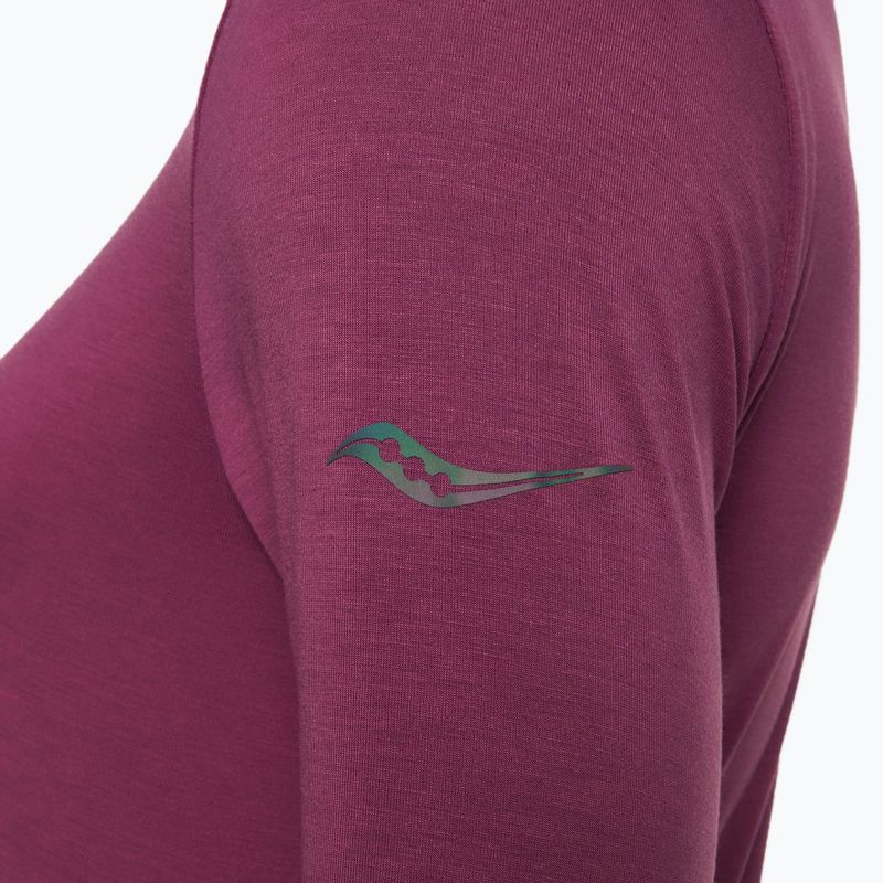 Longsleeve do biegania damski Saucony Triumph plum 4