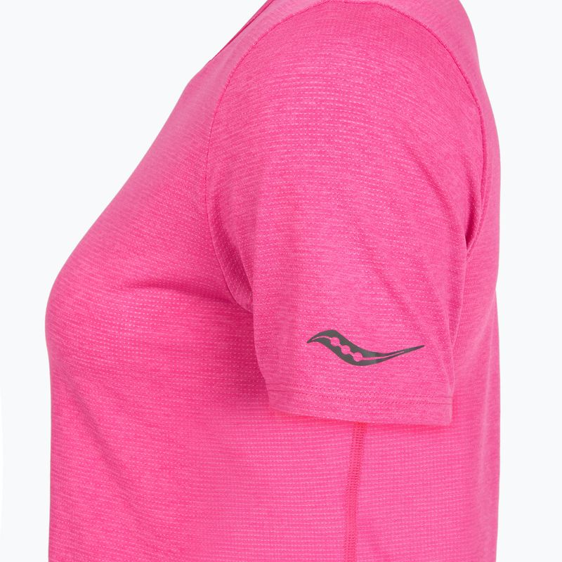 Koszulka do biegania damska Saucony Stopwatch SS fuchsia heather 4