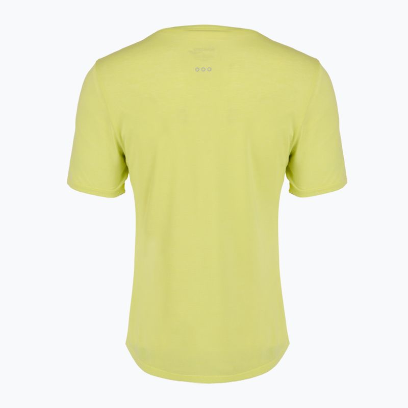 Koszulka do biegania damska Saucony Stopwatch SS sunny lime heather 2
