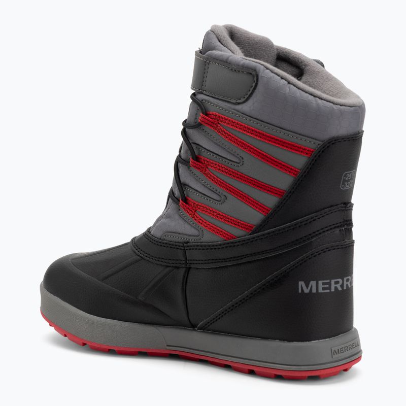 Śniegowce dziecięce Merrell Snow Bank 5.0 WP black/red 3