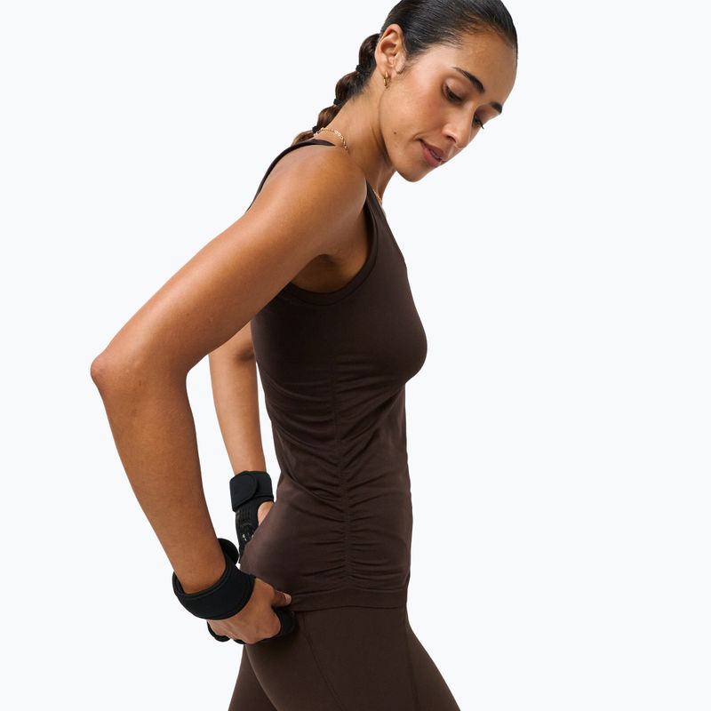 Koszulka do jogi damska Sweaty Betty Seamless Ruched Tank espresso brown 4