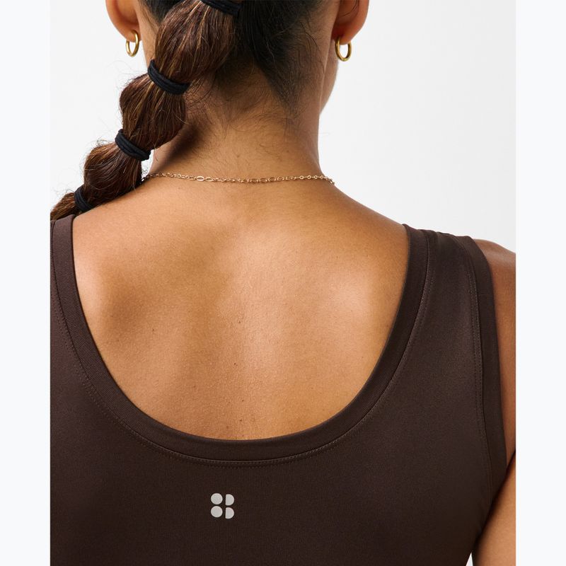 Koszulka do jogi damska Sweaty Betty Seamless Ruched Tank espresso brown 5